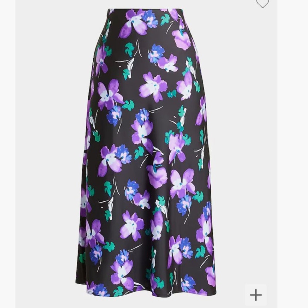 Printed Midi Slip Skirt